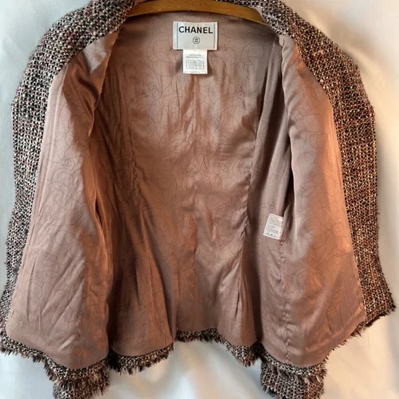 CHANEL multi color tweed blazer
